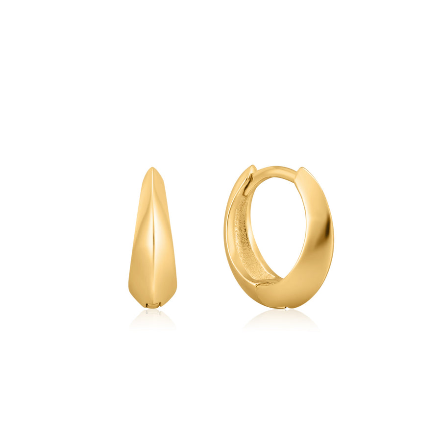 Ania Haie Gold Single Spike Huggie Hoop Earrings