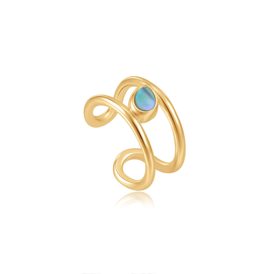 Ania Haie Gold Tidal Abalone Ear Cuff | The Jewellery Boutique