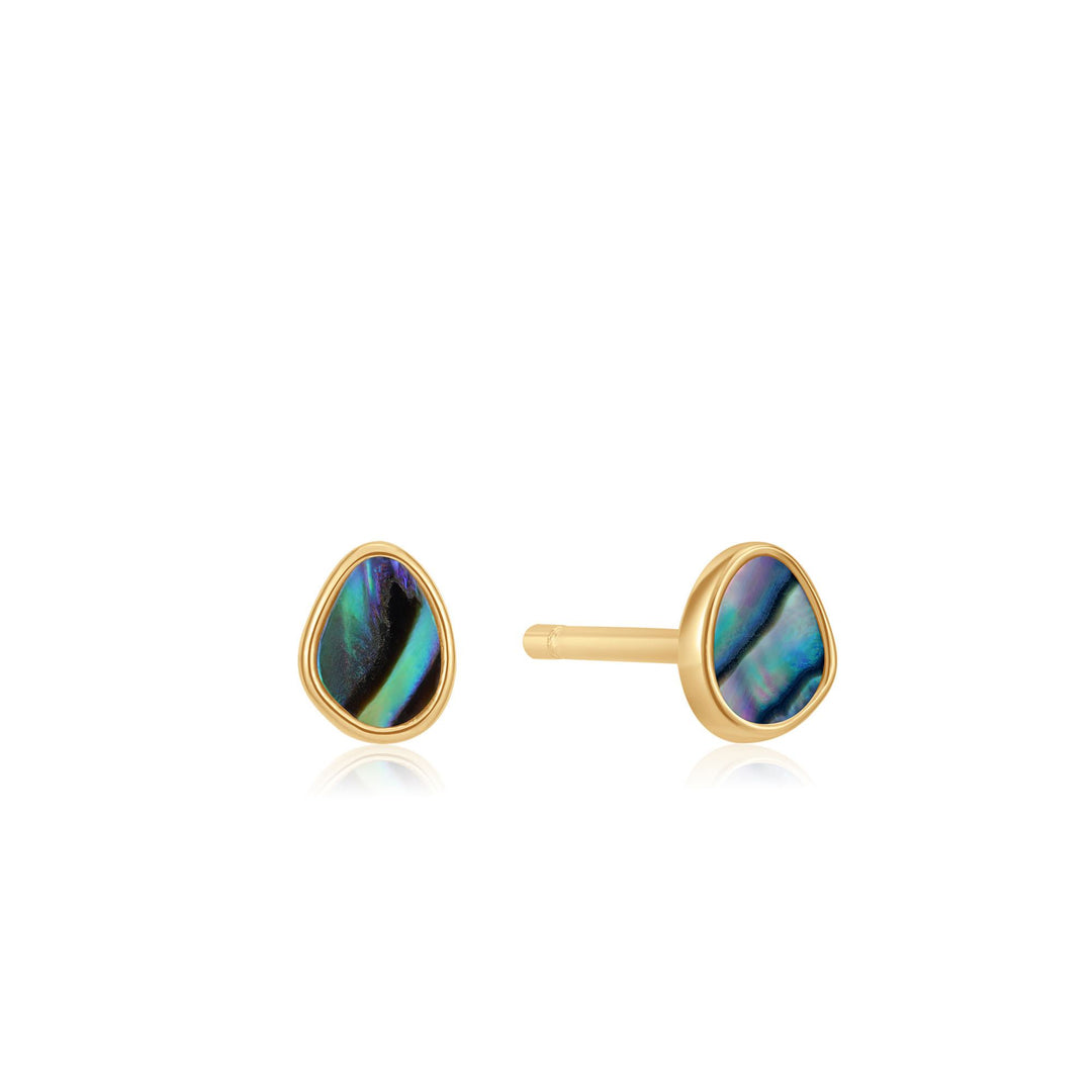 Ania Haie Gold Tidal Abalone Stud Earrings | The Jewellery Boutique