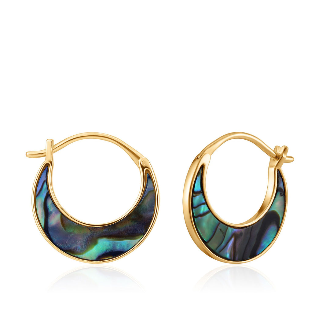 Ania Haie Gold Tidal Abalone Crescent Earrings | The Jewellery Boutique