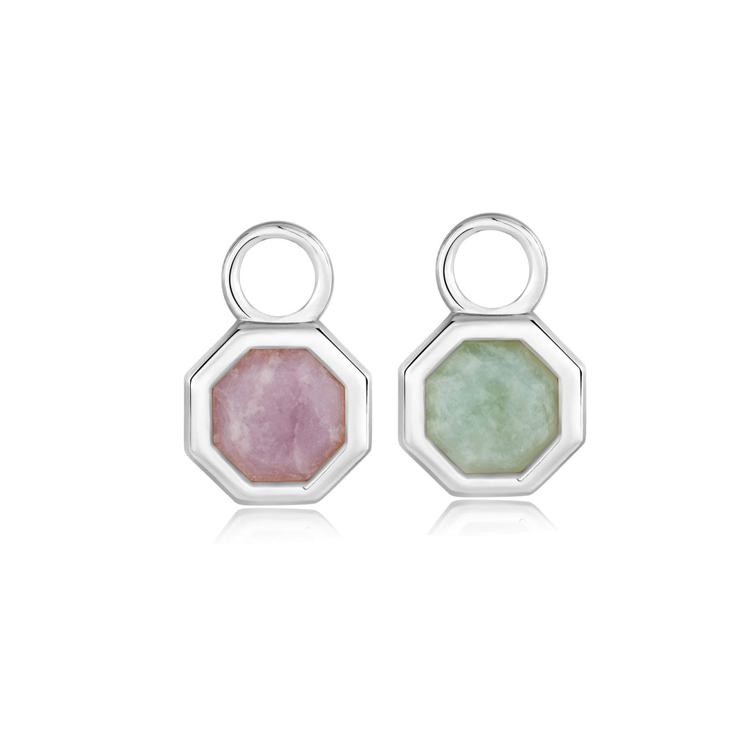 Ania Haie Silver Octagon Gemstone Earring Charm - B &amp; S Lyncris Jewellers