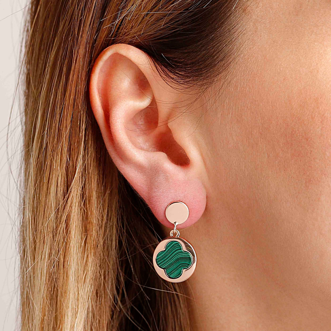 Bronzallure Four-Leaf Clover Dangle Earrings| The Jewellery Boutique