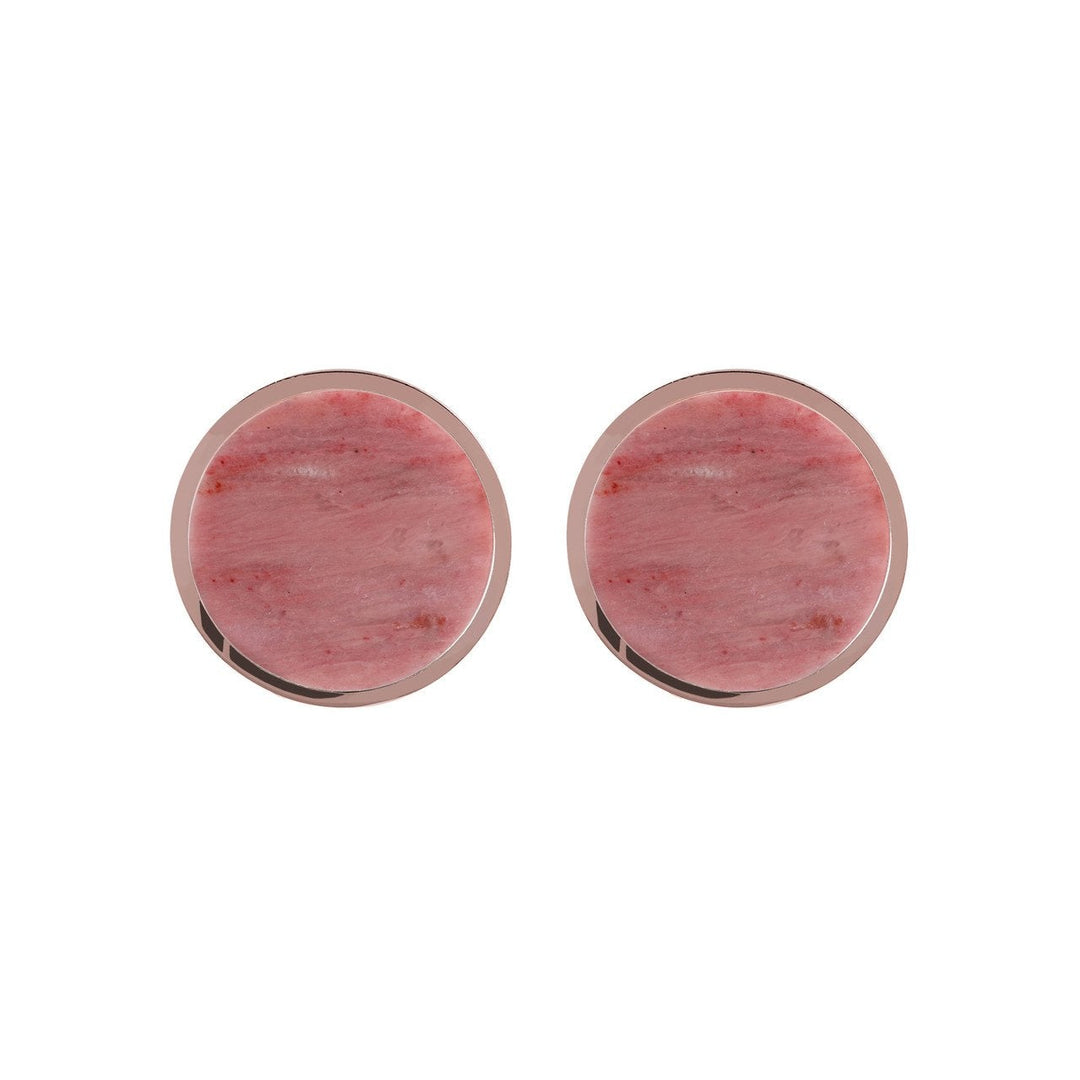Bronzallure Gemstone Button Stud Earrings