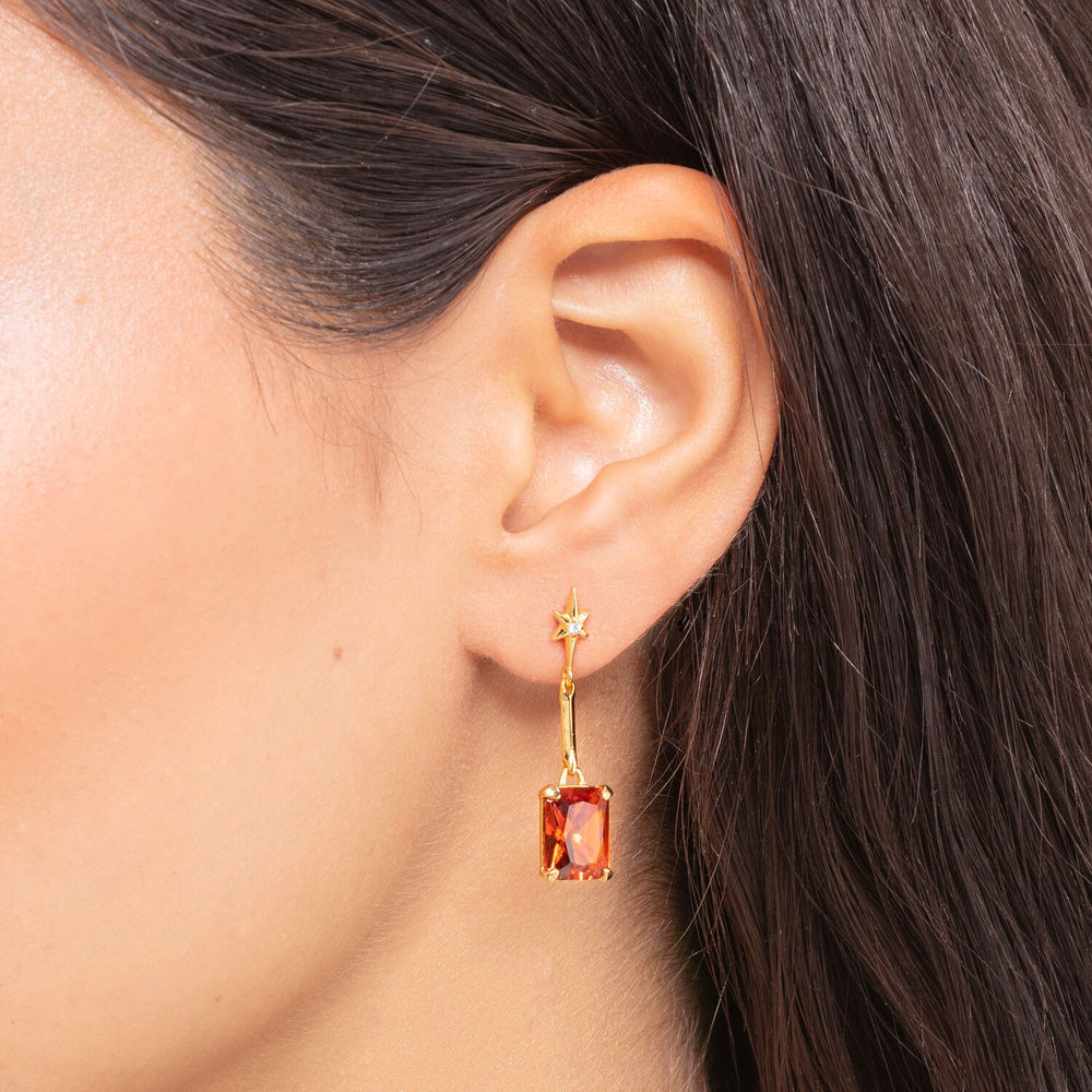 Thomas Sabo Earrings Orange Stone | The Jewellery Boutique