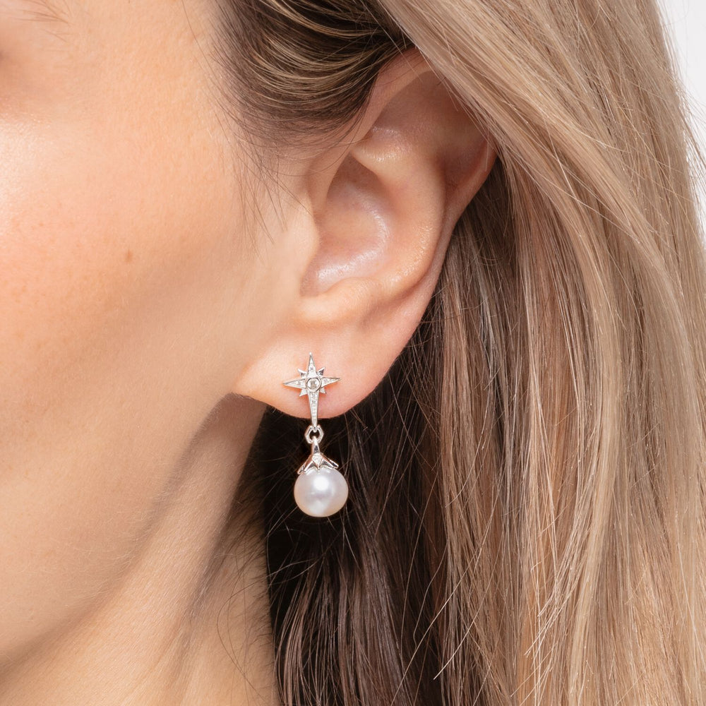 Thomas Sabo Earrings Pearl Star | The Jewellery Boutique