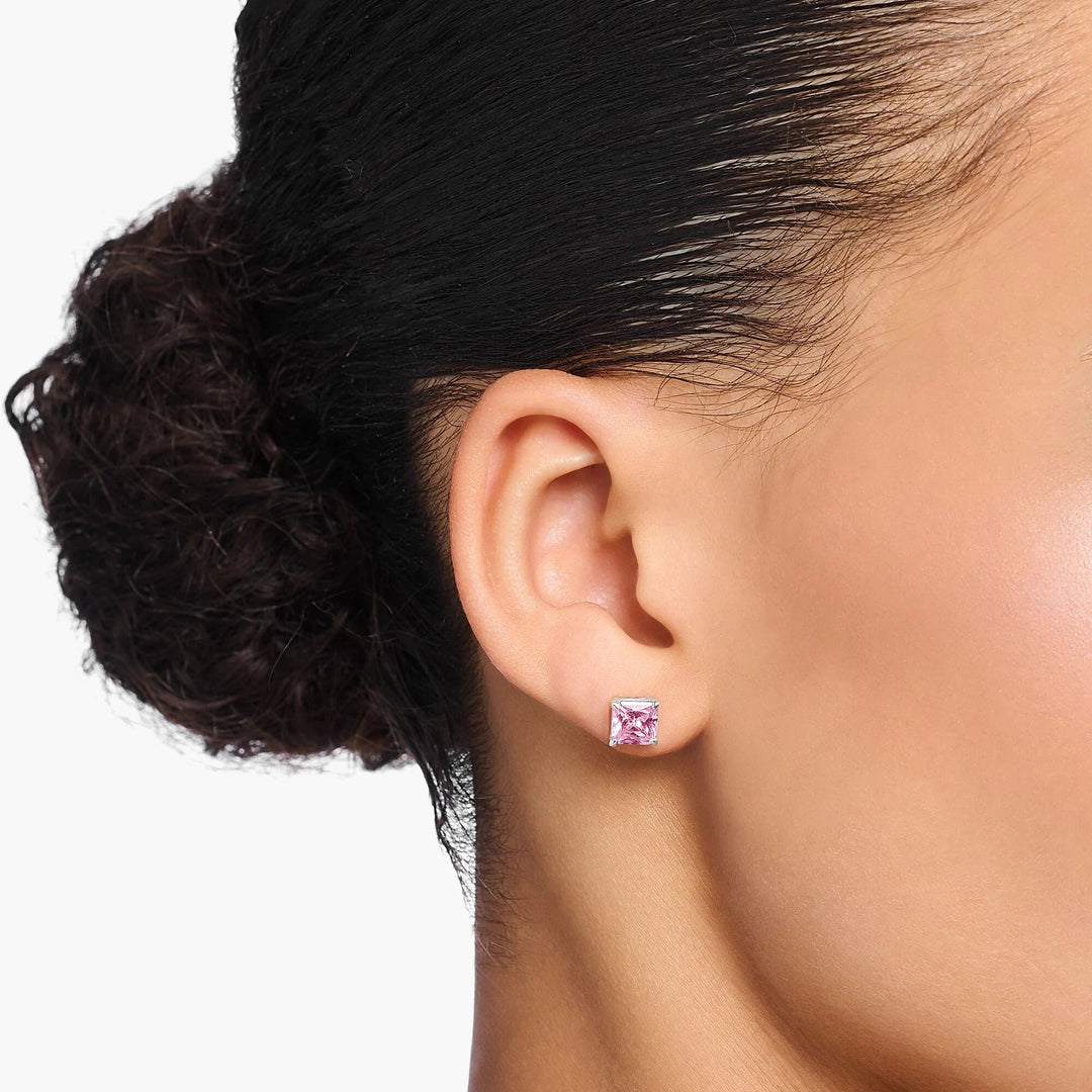 THOMAS SABO Heritage Pink Stone Stud Earrings