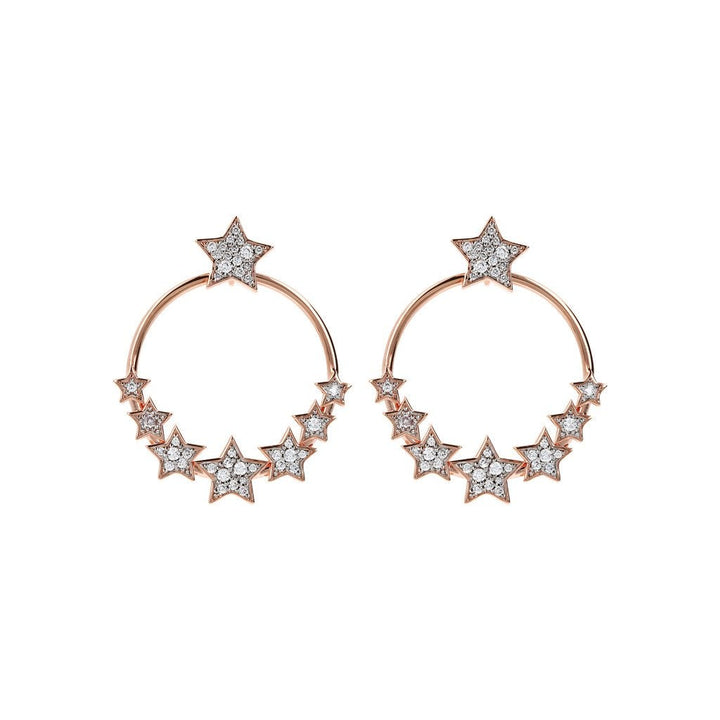 Bronzallure Hoop Earrings Stars