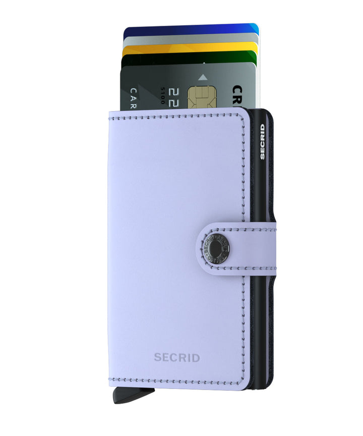 SECRID Miniwallet Matte Lilac Black Leather RFID SC6189
