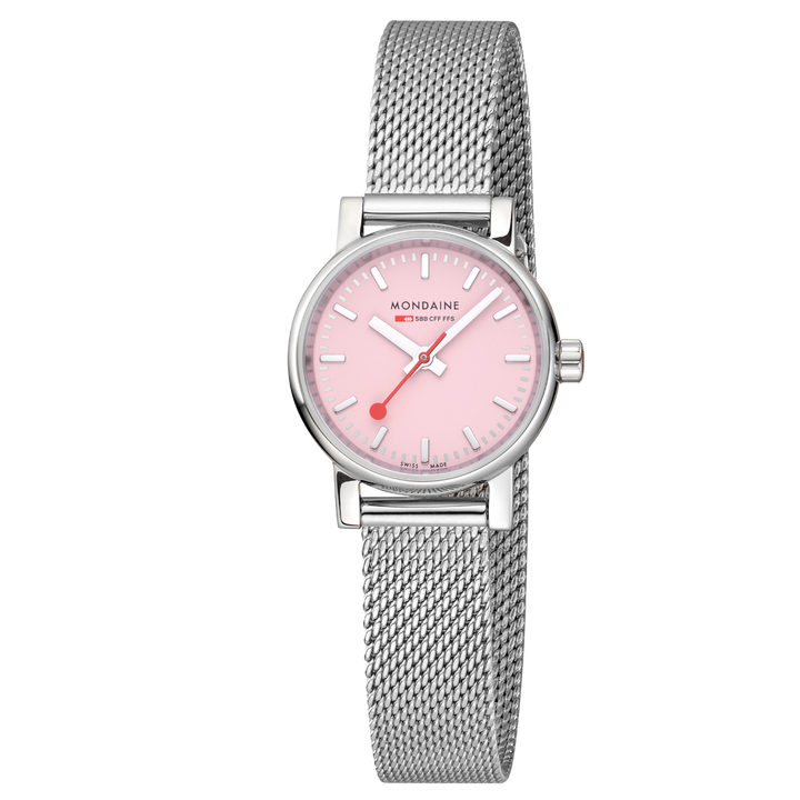 Mondaine Official Swiss Railways Evo2 26mm Sunrise Pink Watch