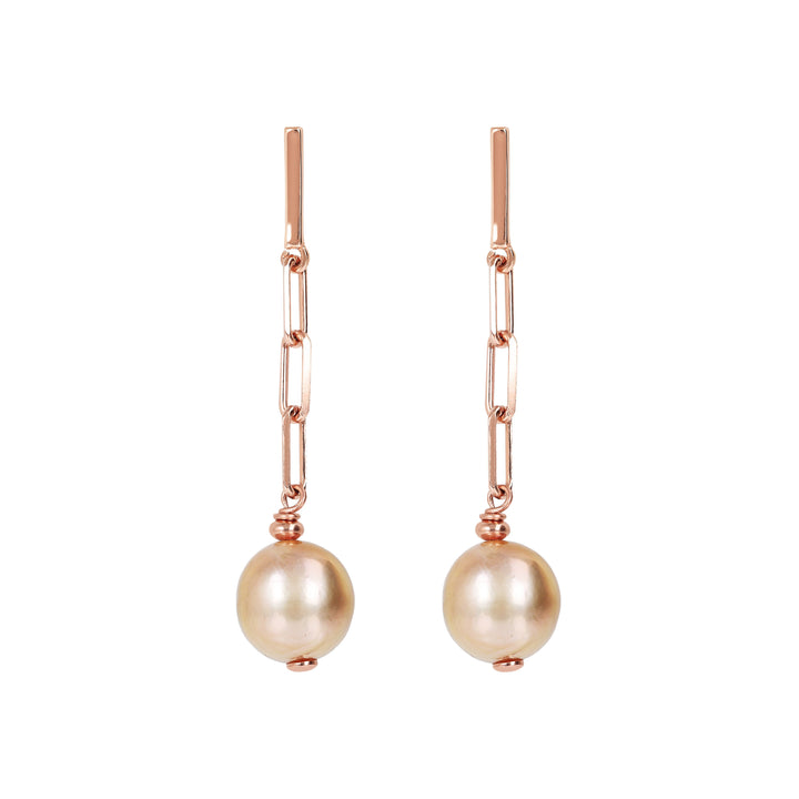 Bronzallure Maxima Pastel Pearls and Chain Earrings