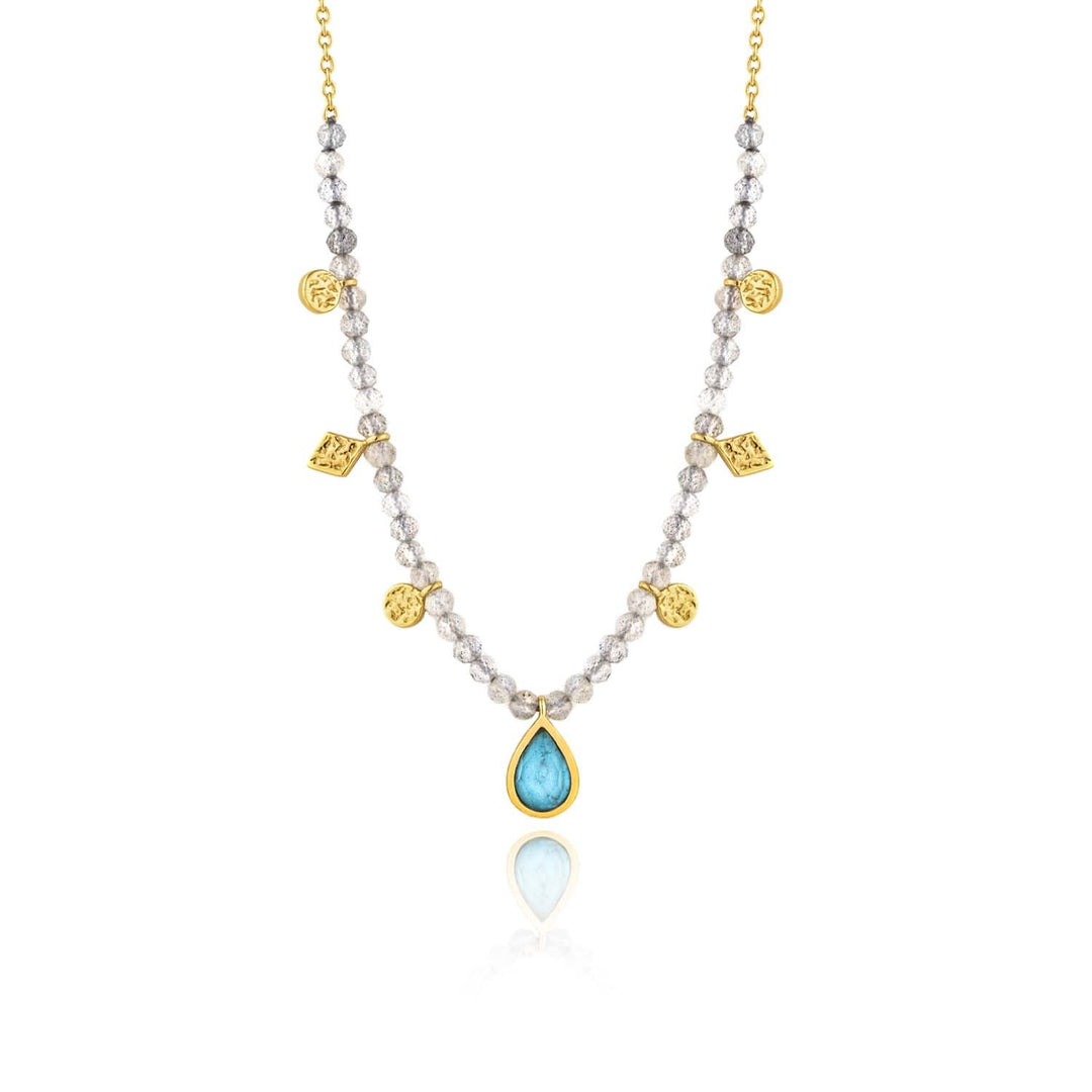 Ania Haie Turquoise Labradorite Necklace - Gold