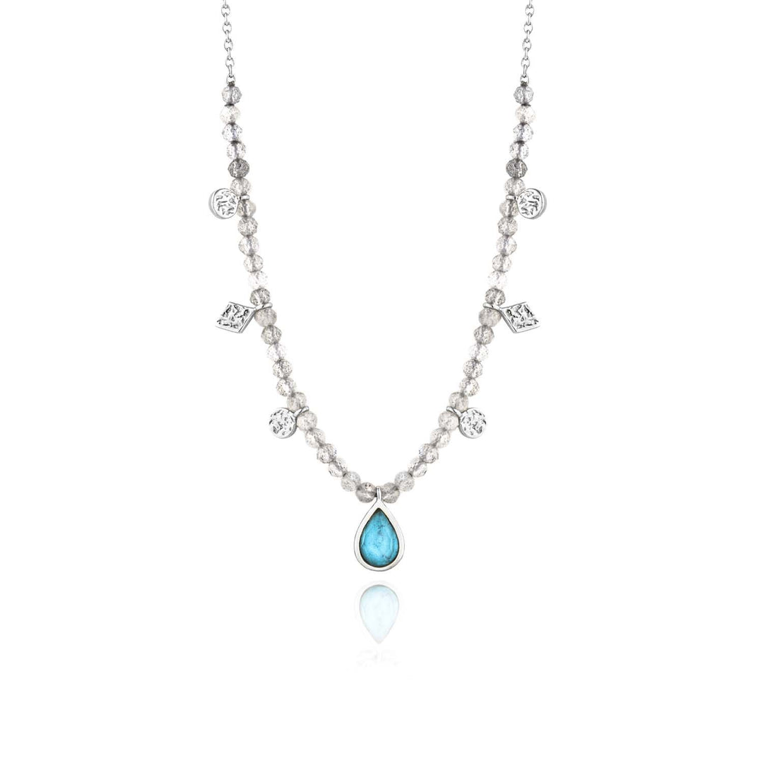 Ania Haie Turquoise Labradorite Necklace - Silver