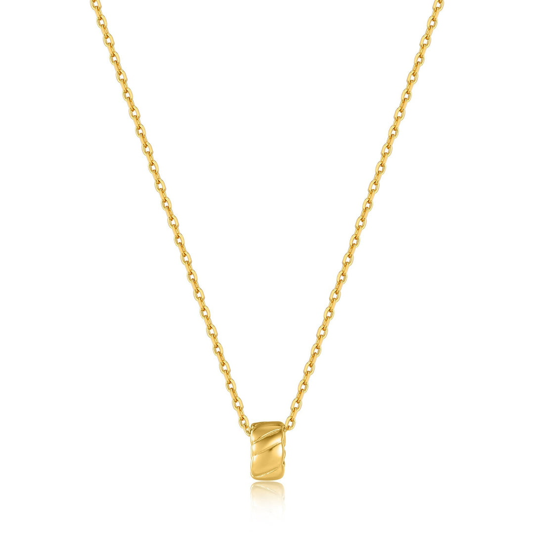 Ania Haie Gold Smooth Twist Pendant Necklace