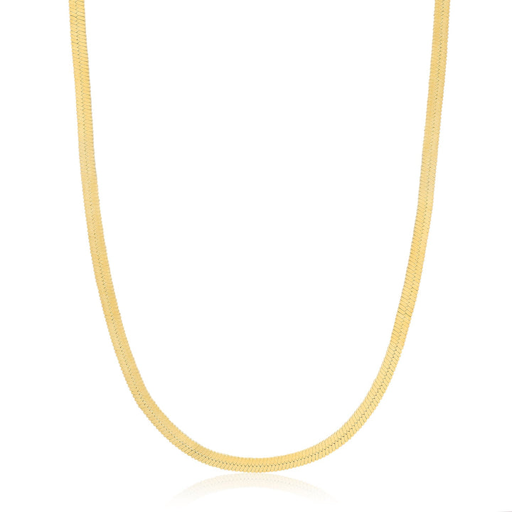 Ania Haie Gold Flat Snake Chain Necklace