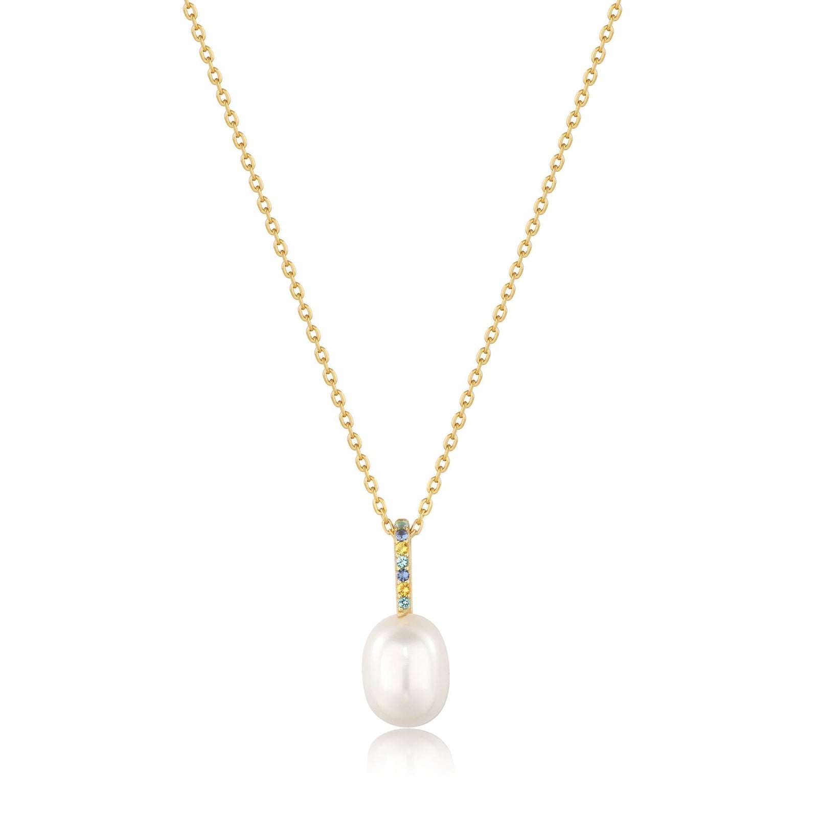 Ania Haie Gold Gem Pearl Drop Pendant Necklace - B & S Lyncris Jewellers