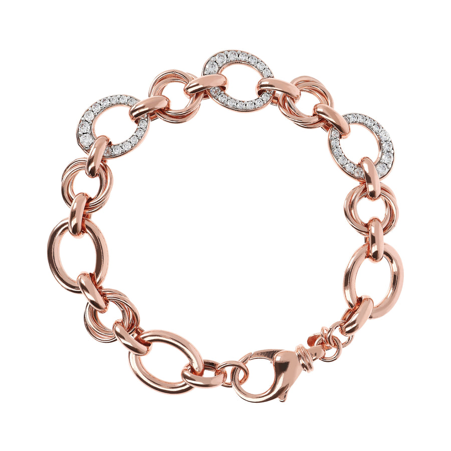 Bronzallure Oval PavÃ© Chain Bracelet