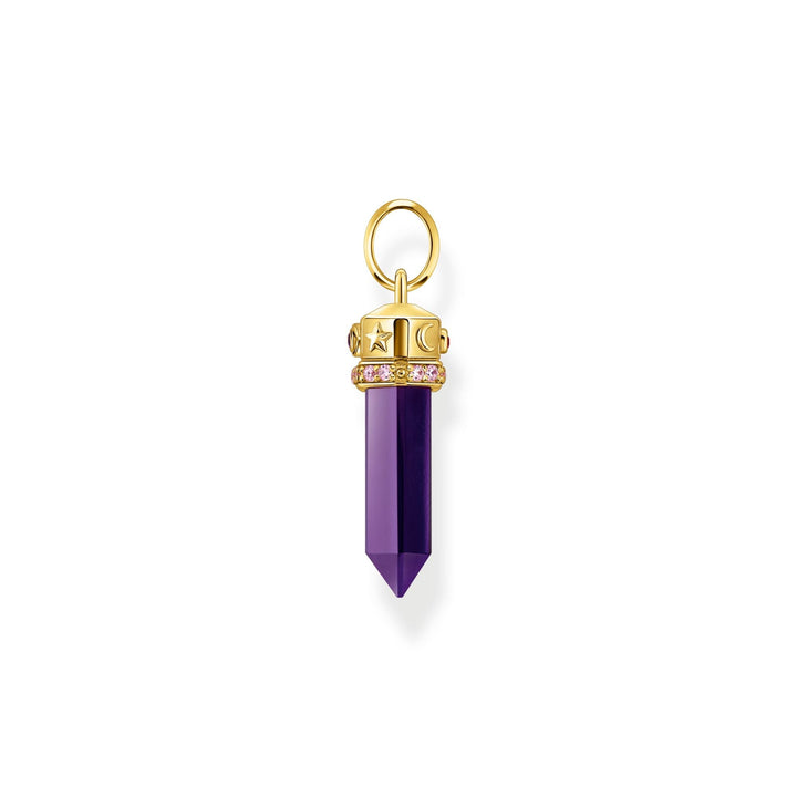 THOMAS SABO Gold Cosmic Pendant with Imitation Amethyst
