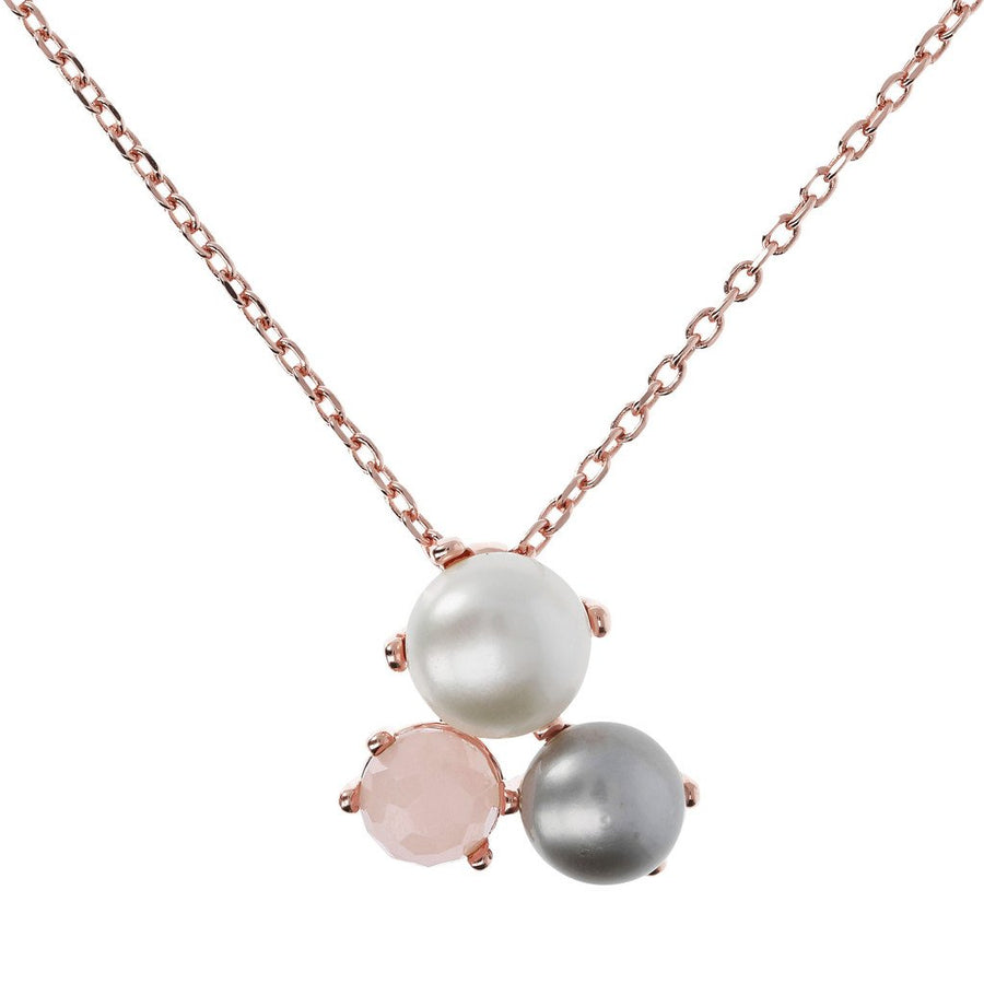Bronzallure Pearl Small Cluster Necklace