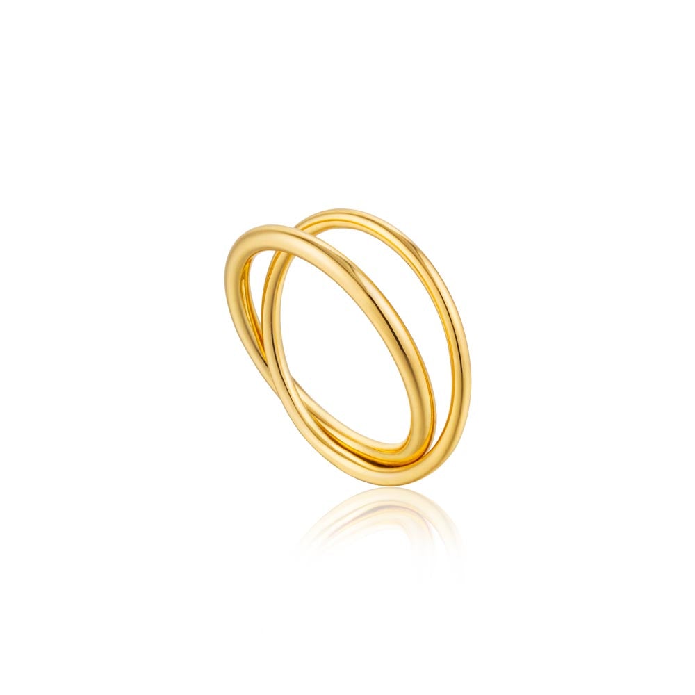 Ania Haie Modern Double Wrap Ring - Gold