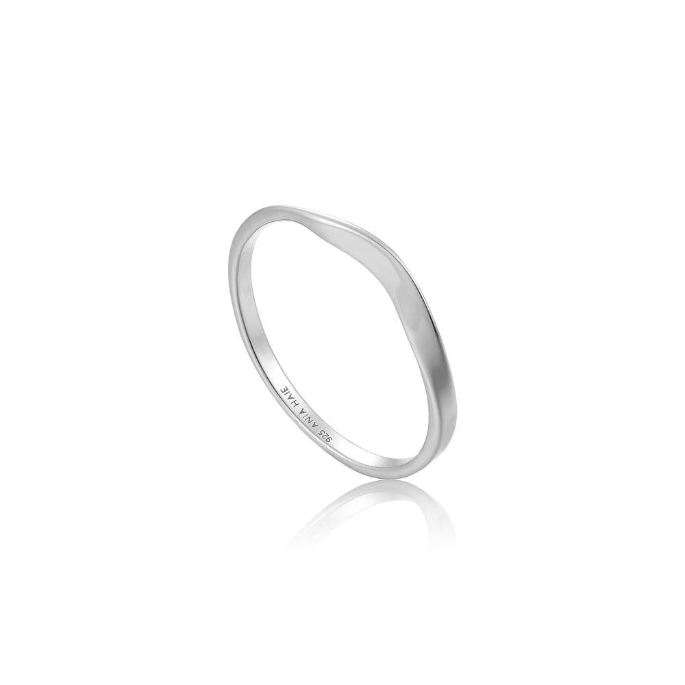 Ania Haie Modern Curve Ring - Silver