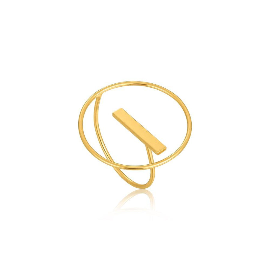Ania Haie Modern Circle Adjustable Ring - Gold