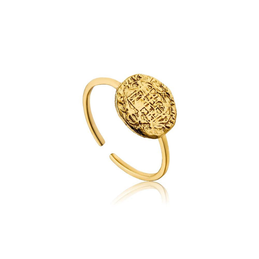 Ania Haie Emblem Adjustable Ring - Gold