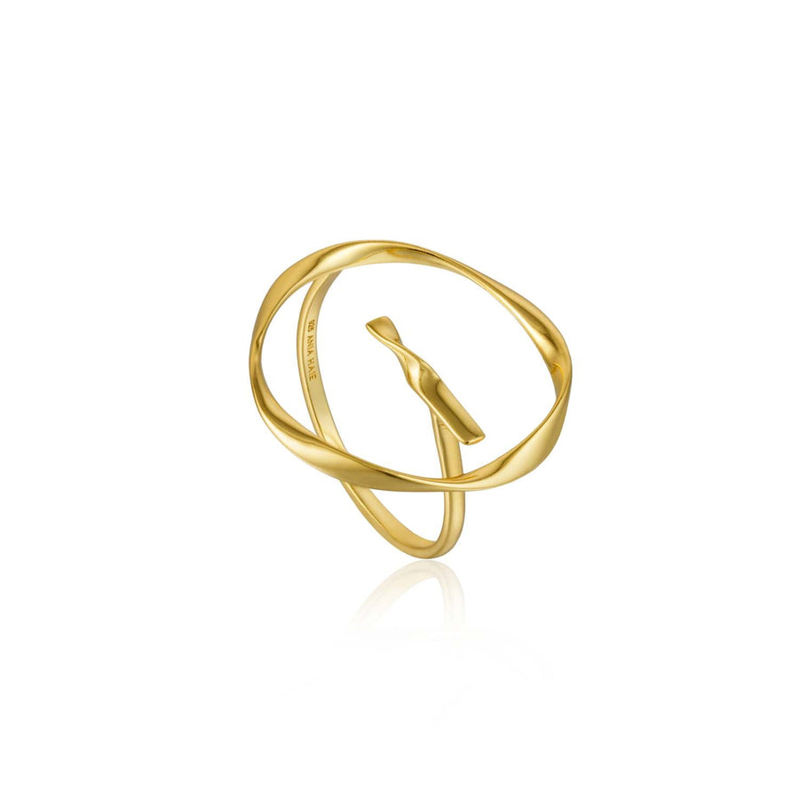 Ania Haie Twist Circle Adjustable Ring - Gold
