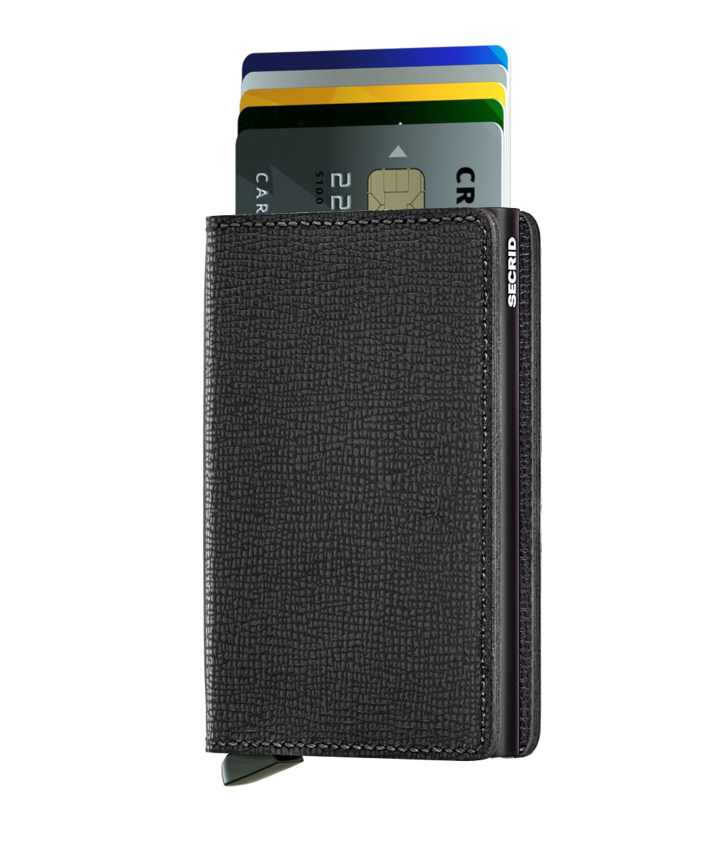 SECRID Slimwallet Crisple Black Leather RFID SC5489 - B & S Lyncris Jewellers