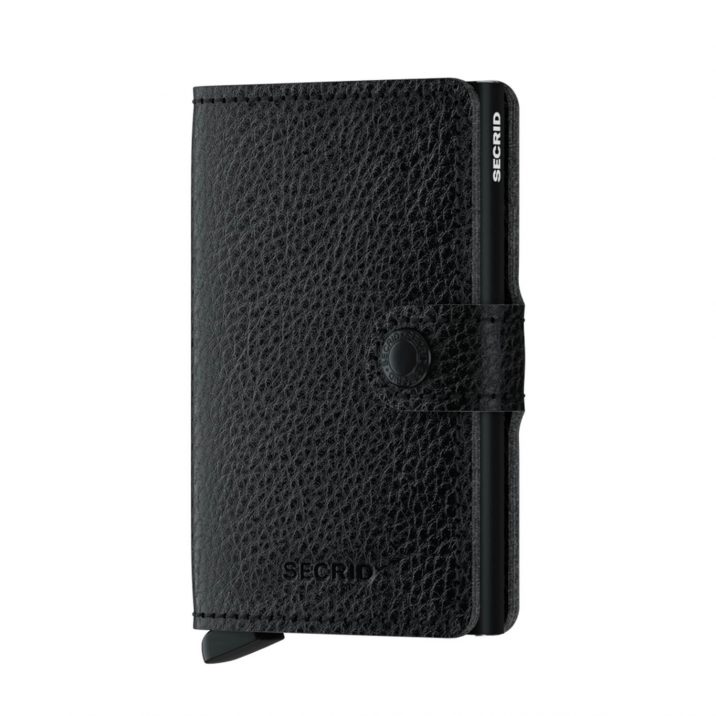 SECRID Miniwallet Veg Tanned Black-Black Leather Wallet SC8145