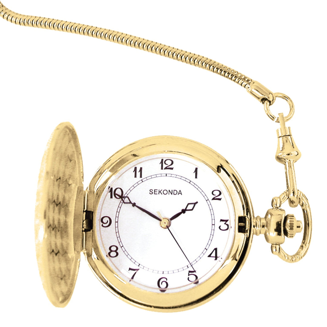 Sekonda Menâ€™s Gold Plated Pocket Watch