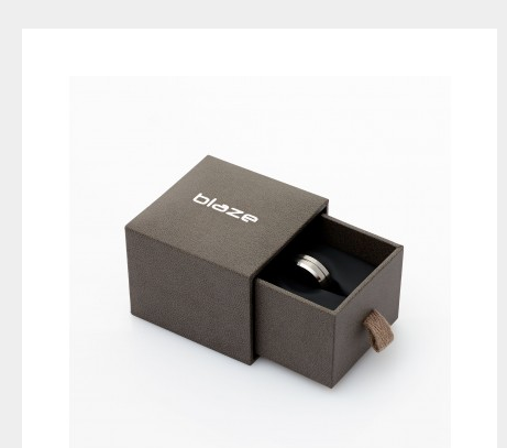 BLAZE Men's Black Tungsten Matte Polished Wide Ring - Lyncris Jewellers