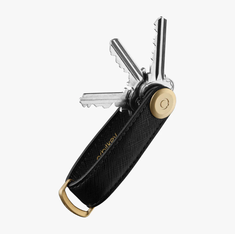 ORBITKEY Key Organiser Saffiano Liquorice Black - B & S Lyncris Jewellers