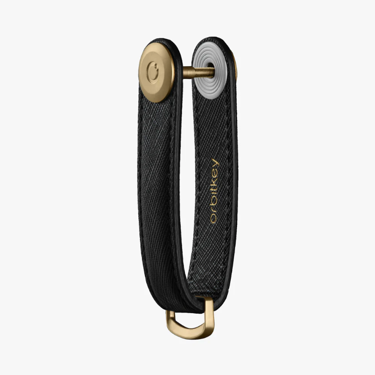 ORBITKEY Key Organiser Saffiano Liquorice Black - B &amp; S Lyncris Jewellers