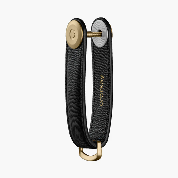 ORBITKEY Key Organiser Saffiano Liquorice Black - B &amp; S Lyncris Jewellers