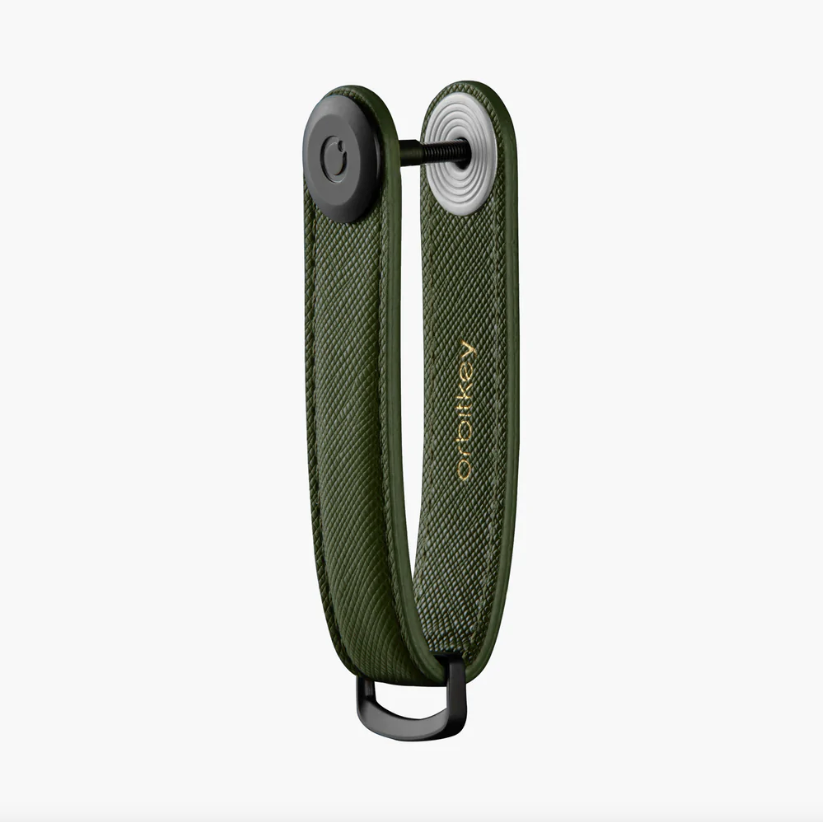 ORBITKEY Key Organiser Saffiano Olive