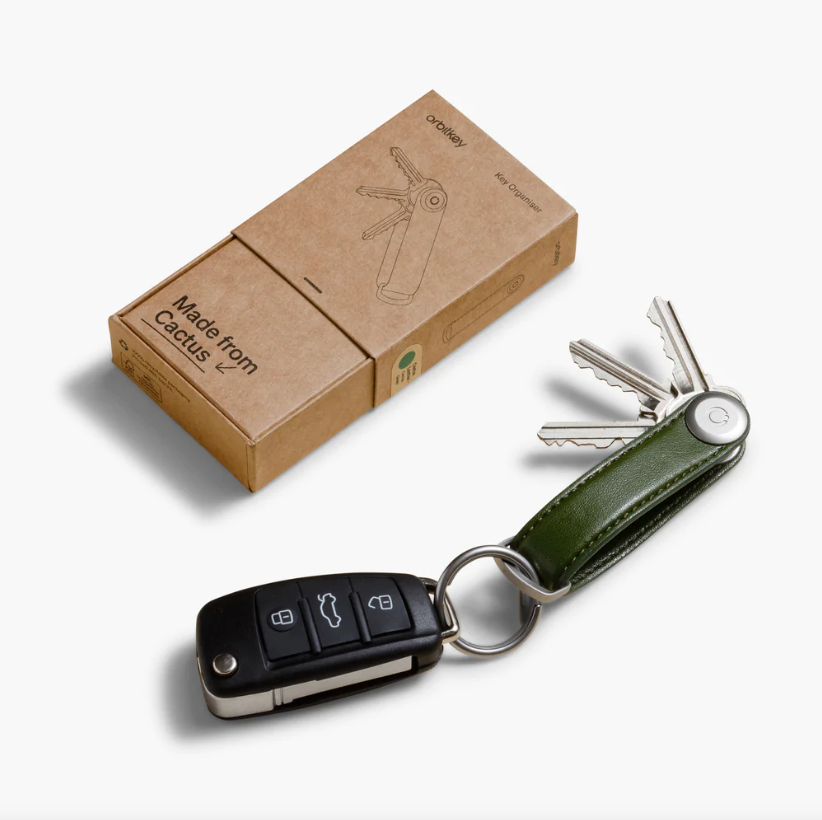 ORBITKEY Key Organiser Cactus Leather Cactus Green