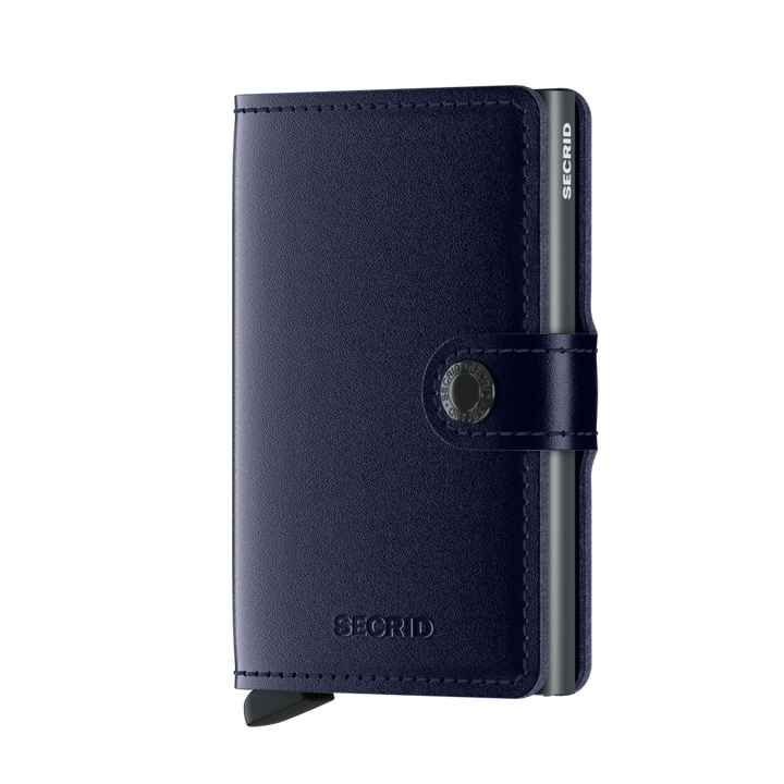 SECRID Miniwallet Metallic Blue Leather RFID SC7889