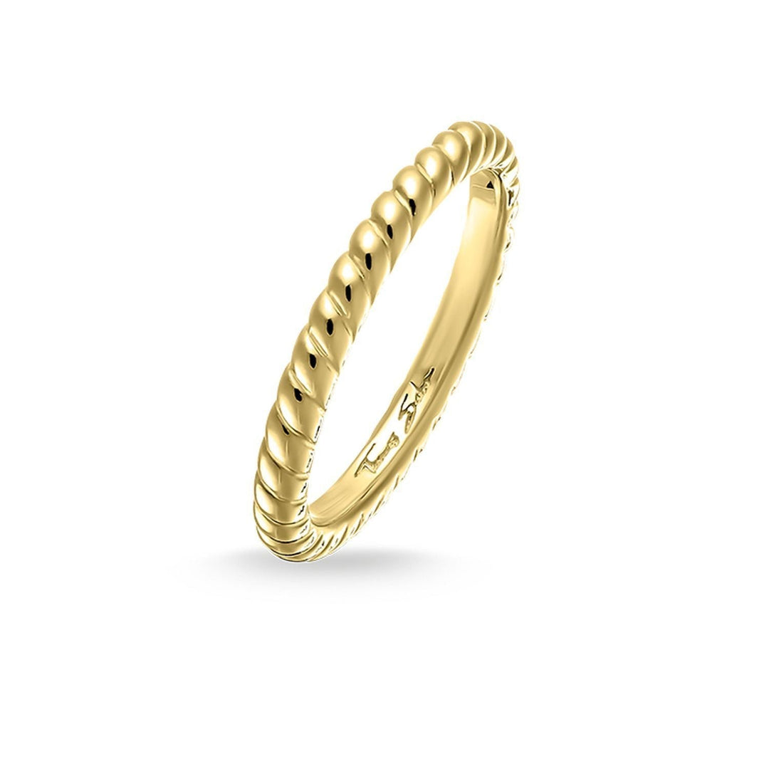 Thomas Sabo Sterling Silver Yellow Gold Twist Rope Ring TR1978Y