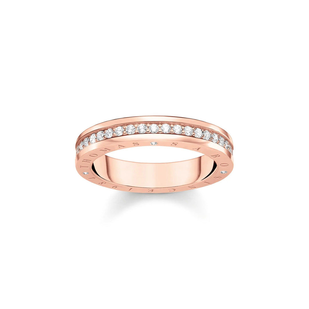 THOMAS SABO Sparkling Circles Rose Gold Band Ring