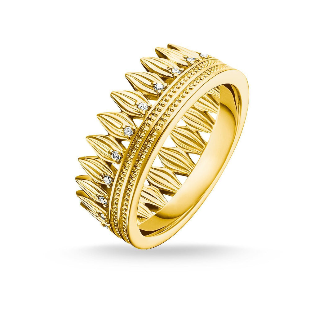 Thomas Sabo Ring Leaves Crown Gold