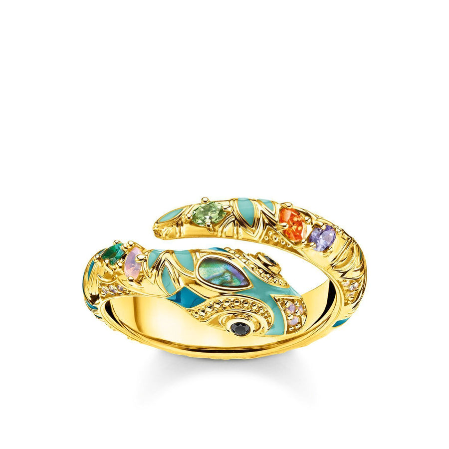 Thomas Sabo Ring Bright Golden-coloured Snake