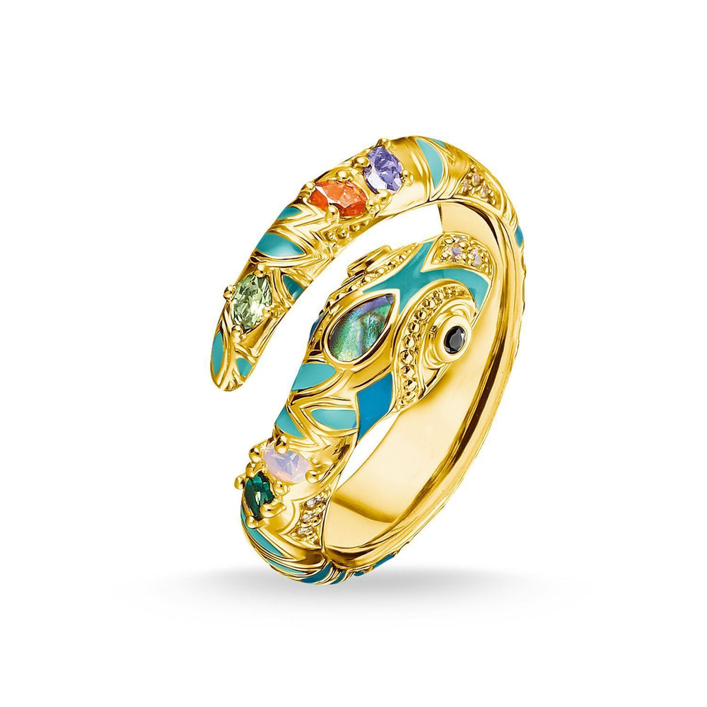 Thomas Sabo Ring Bright Golden-coloured Snake