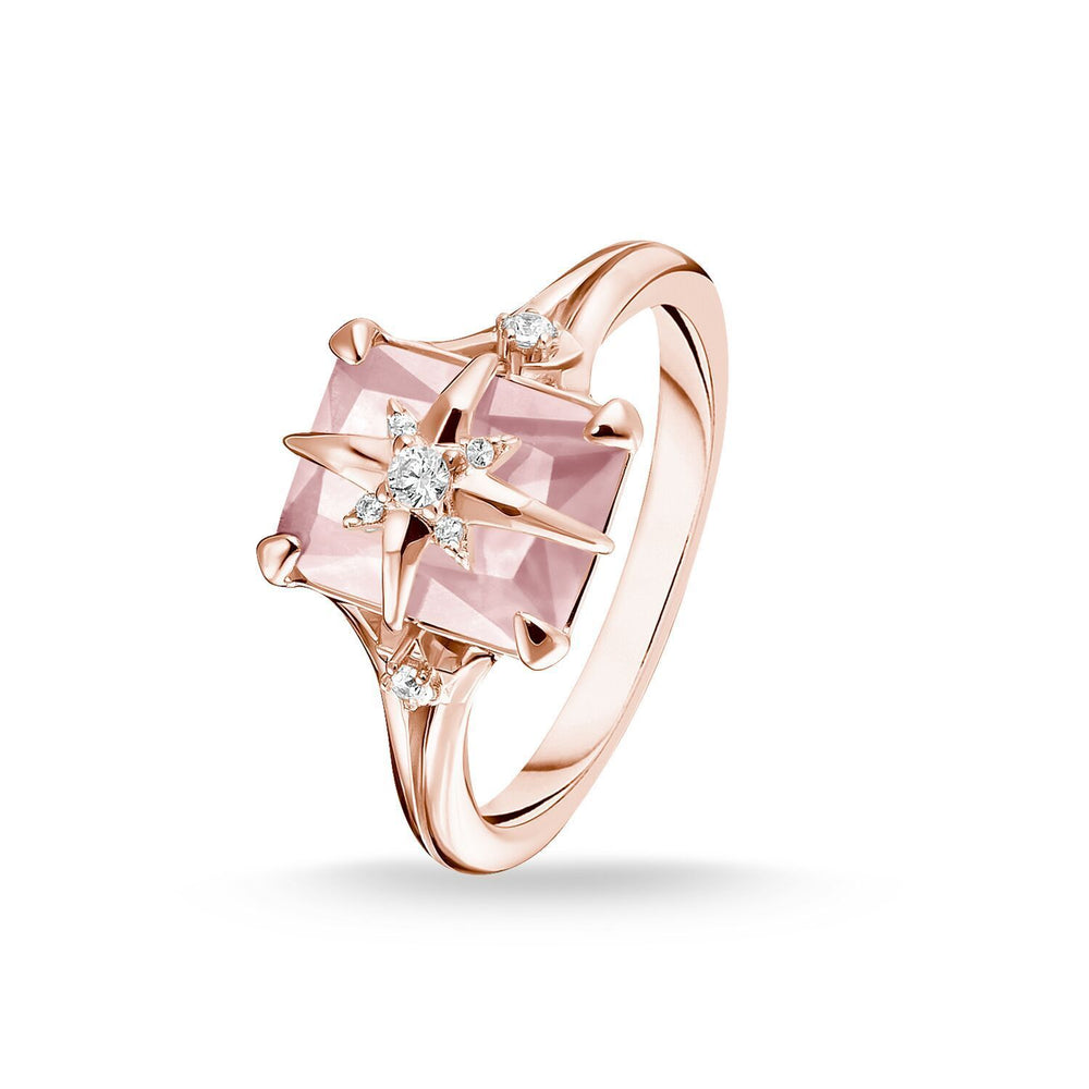 Thomas Sabo Ring Pink Stone With Star