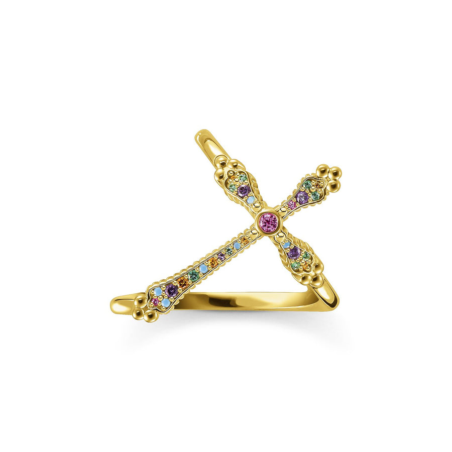 Thomas Sabo Ring Cross Gold | The Jewellery Boutique