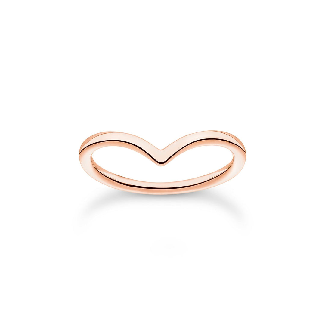 Ring V-shape rose gold