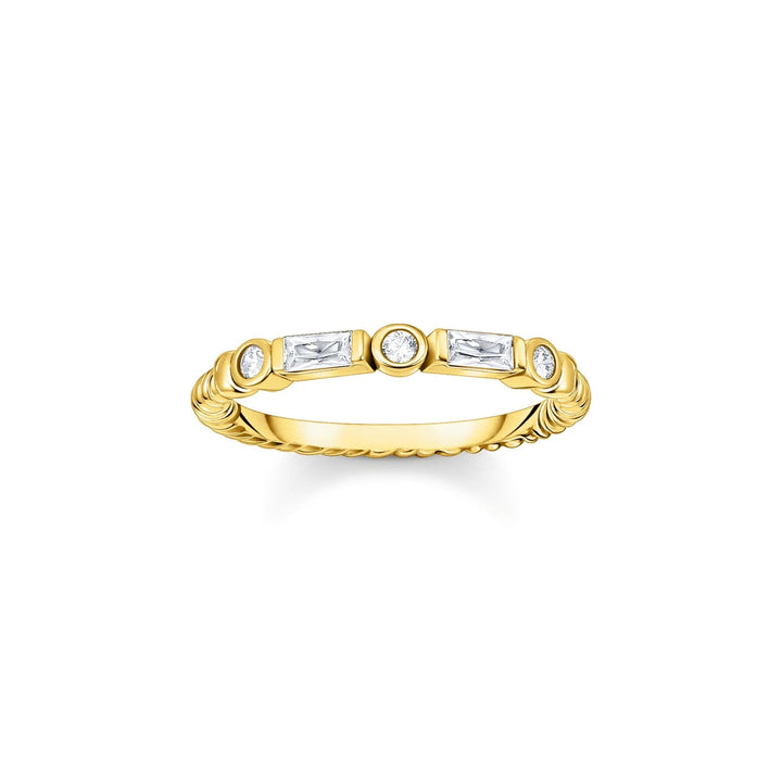 THOMAS SABO Mystic Gold And White Band Ring