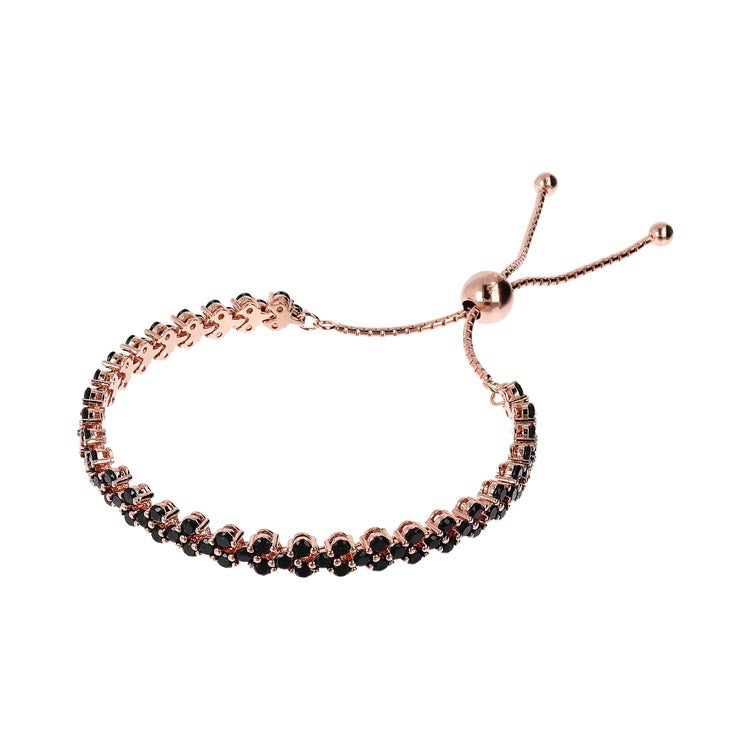 Bronzallure Altissima Black Tennis Bracelet 23.5cm - B & S Lyncris Jewellers