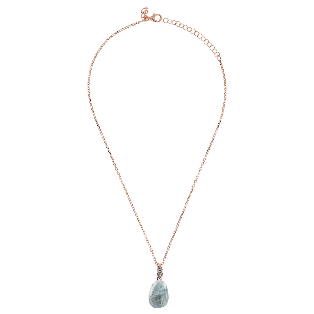 Bronzallure Necklace With Stone Pendant And PaveÂ© Details