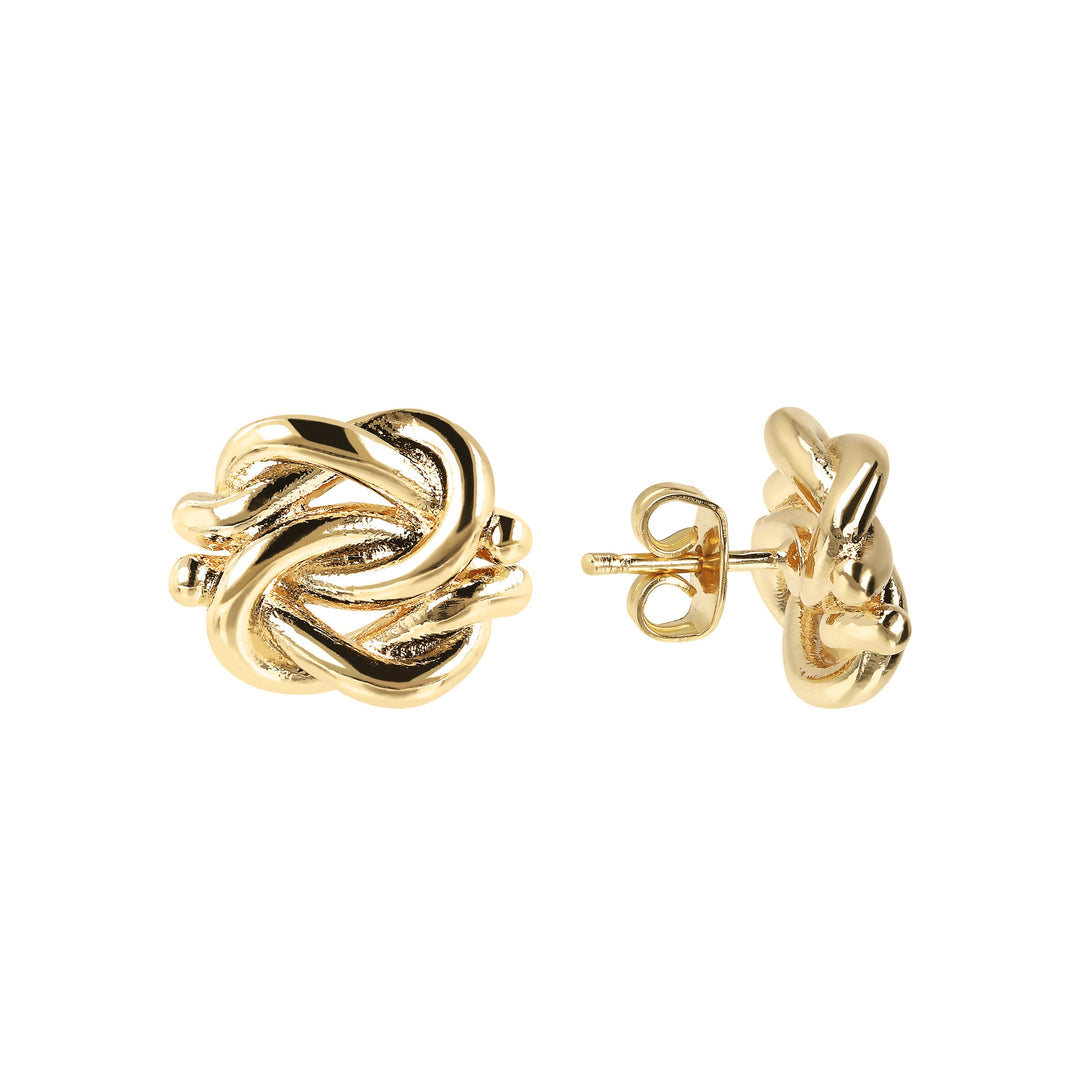Bronzallure Knot Golden Earrings| The Jewellery Boutique