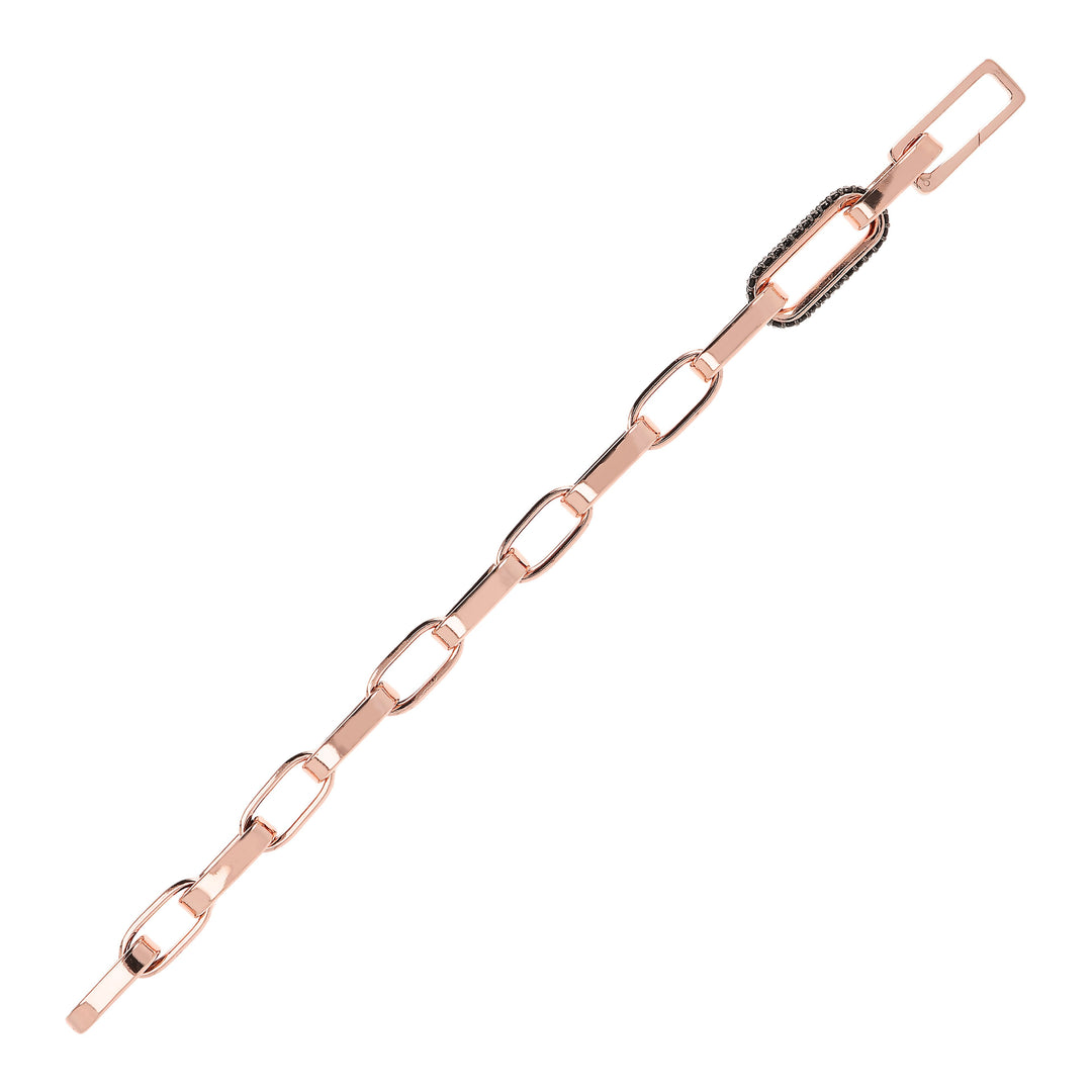 Bronzallure Bold Forzatina Chain Bracelet with PavÃ© Detail